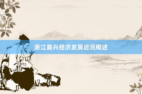 浙江嘉兴经济发展近况概述