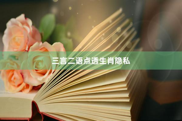 三言二语点透生肖隐私